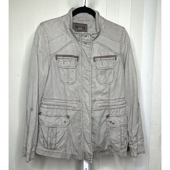 Marakech Anthropologie Utility Jacket Light Gray Army Size M - Picture 1 of 13